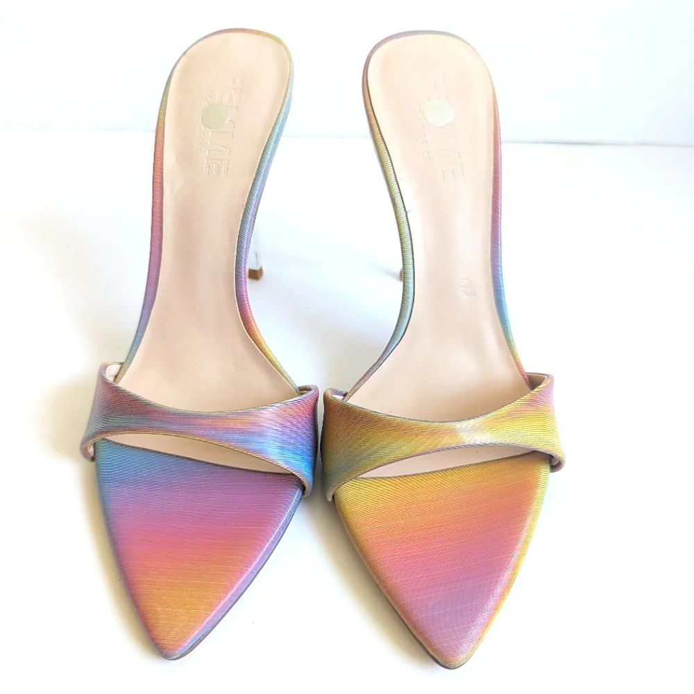 Iridescent Pointed Toe Stiletto Mule Heel - Women - Picture 4 of 16